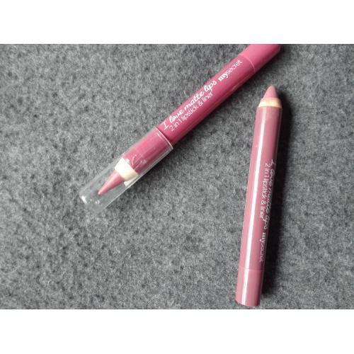 My Secret I Love Matte Lips, 2 in 1 Lipstick Liner (Pomadka i konturówka do ust 2 w 1) - opinie | zdjęcie do recenzji od ev6 - 1