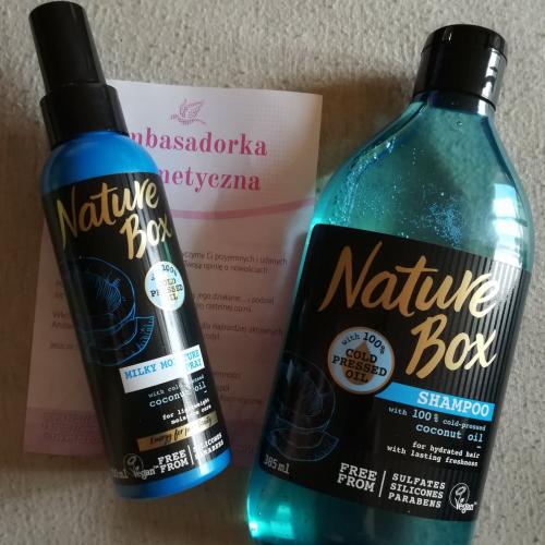 Nature Box Nawilżający spray z olejem kokosowym - opinie | zdjęcie do recenzji od Chuda Minia