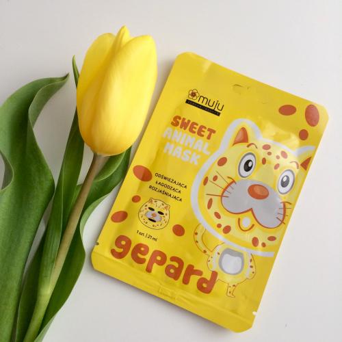 Muju Sweet Animal Mask Gepard (Maseczka do twarzy w płachcie `Gepard`) - opinie | zdjęcie do recenzji od MamaTestuje_