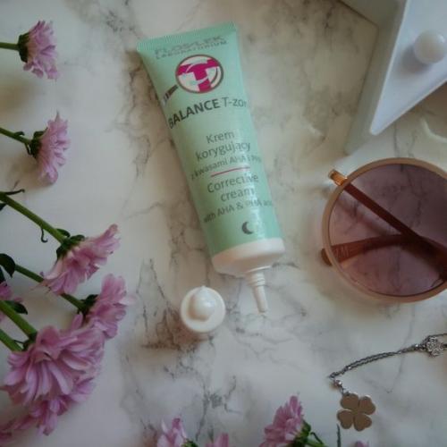 Floslek Balance T-zone, Corrective Cream with AHA & PHA Acids (Krem korygujący z kwasami AHA i PHA) - opinie | zdjęcie do recenzji od justyna107