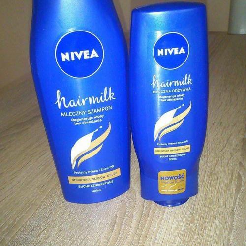 Nivea Hairmilk, Mleczna odżywka pielęgnująca do włosów o strukturze grubej - opinie | zdjęcie do recenzji od Ewi1990
