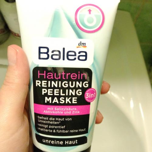 Balea Soft & Clear, Reinigung Peeling Maske  3 in 1 Aktivkohle (Żel do mycia twarzy, peeling i maska 3 w 1 z aktywnym węglem, kwasem salicylowym i cynkiem) - opinie | zdjęcie do recenzji od NATALA5214