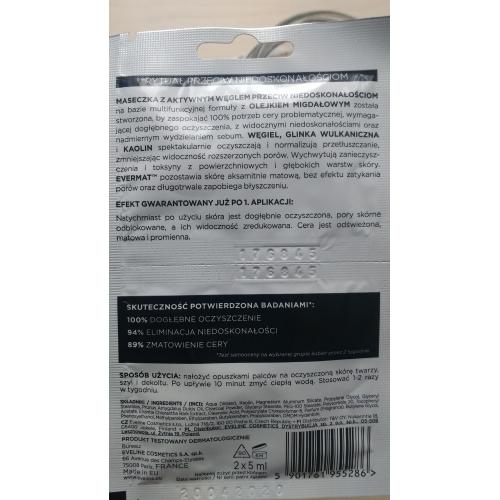 Eveline Cosmetics FaceMed +, Active Detox, Maseczka z aktywnym węglem przeciw niedoskonałościom 3 w 1 - opinie | zdjęcie do recenzji od paulinoowo - 2